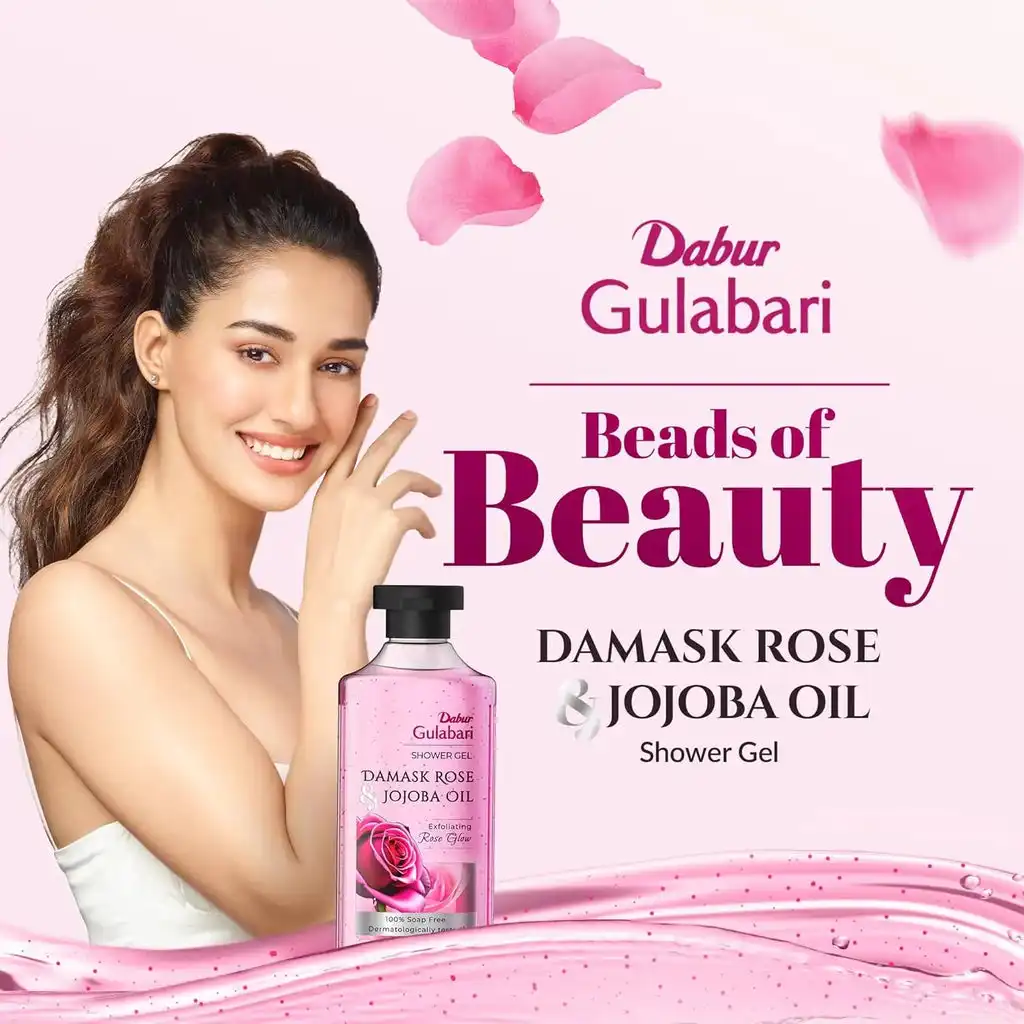 Dabur Gulabari Shower Gel Damask Rose & Jojoba Oil - Image 2