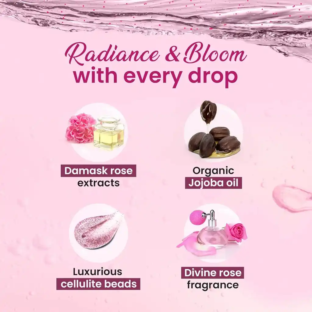 Dabur Gulabari Shower Gel Damask Rose & Jojoba Oil - Image 3