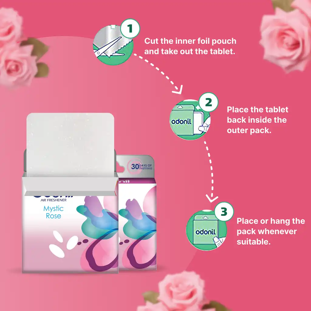 Dabur Odonil Air Freshener Blocks Mystic Rose - Image 5