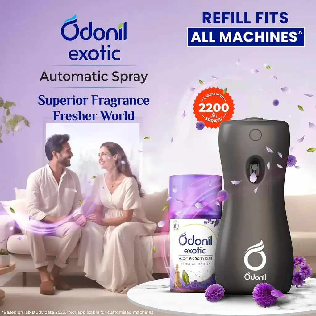 Dabur Odonil Exotic Automatic Spray with Sensual Dahlia Refill Pack of 2 - Image 2