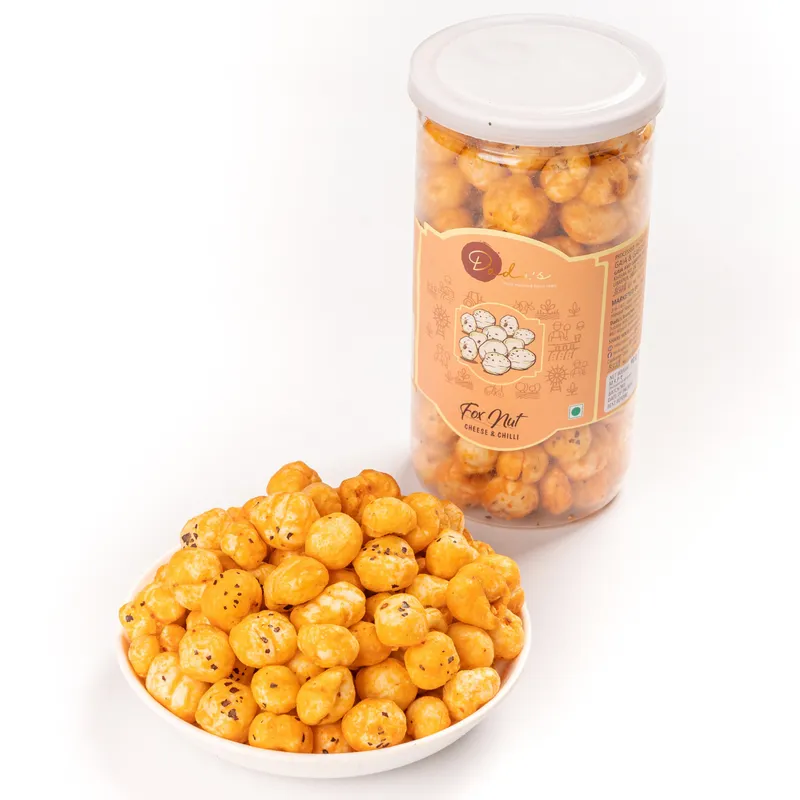 Dadus Mithai Vatika Foxnut Cheese & Chilli Dadus Mithai Vatika Foxnut Cheese & Chilli-Pack Size-90 g