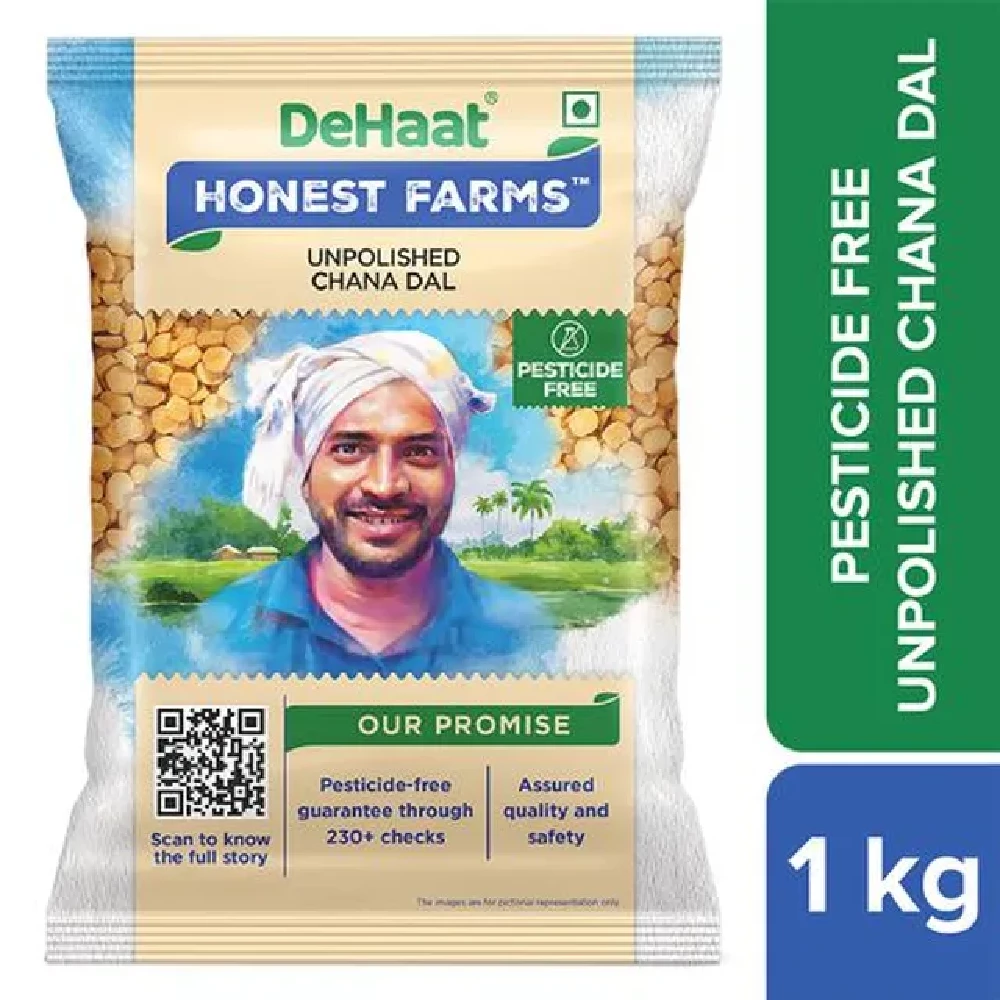 Dehaat Honest Farms Unpolished Chana Dal - Pesticide Free