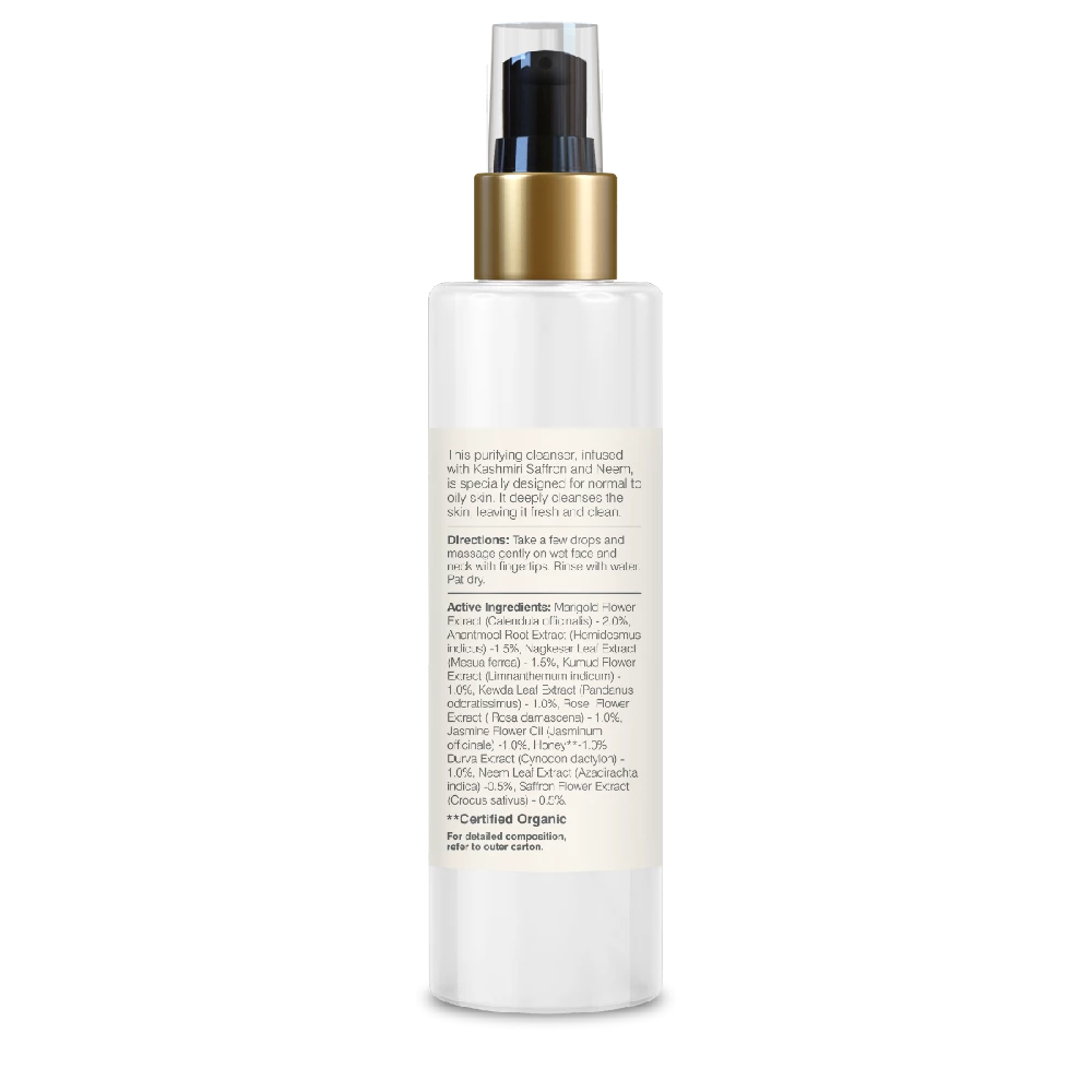 Delicate Facial Cleanser Kashmiri Saffron & Neem - Image 3