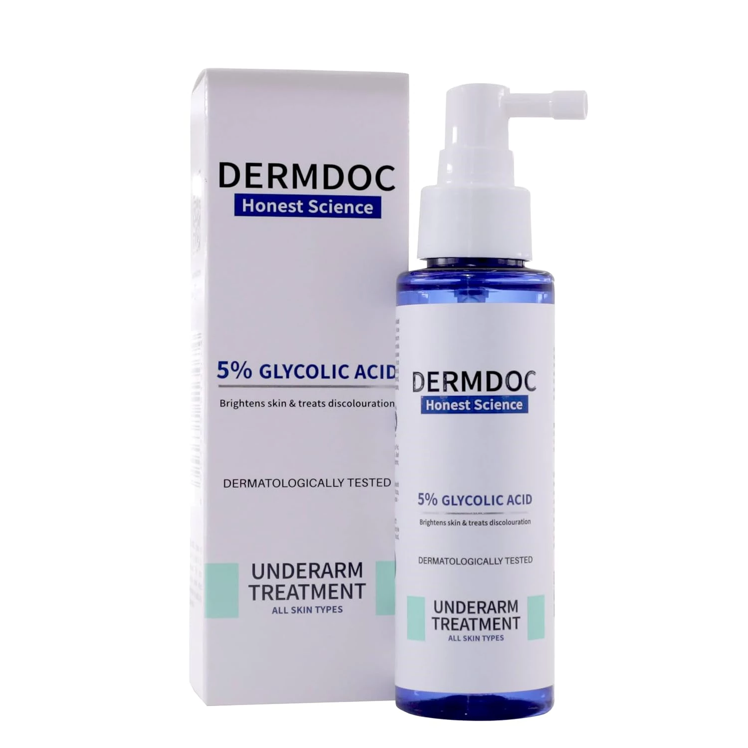 Dermdoc 5% Glycolic Acid Underarm Brightening Spray Treatment Dermdoc 5% Glycolic Acid Underarm Brightening Spray Treatment-Pack Size-100 ml