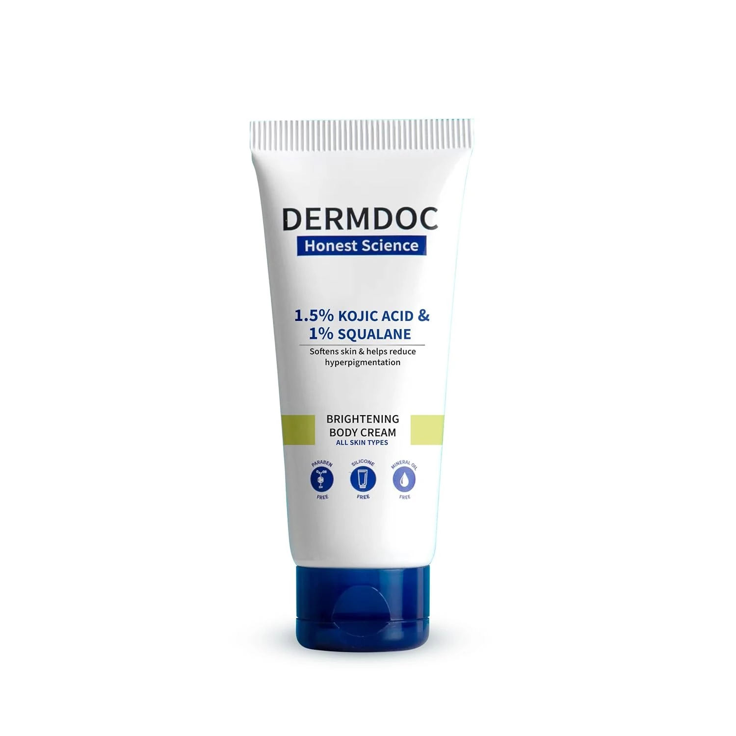 Dermdoc 1.5% Kojic Acid & 1% Squalene Brightening Body Cream Dermdoc 1.5% Kojic Acid & 1% Squalene Brightening Body Cream-Pack Size-50 g