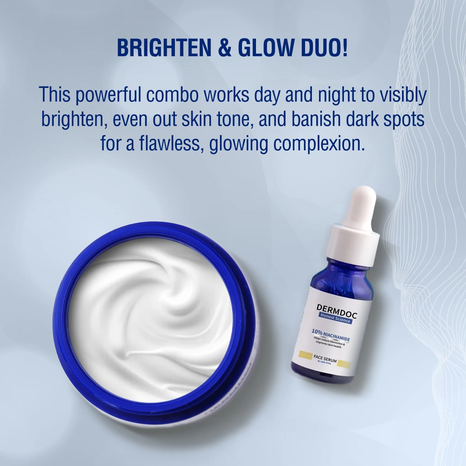 Dermdoc 10% Niacinamide Face Serum (15ml) & 2% Kojic Acid Night Cream (50 g) - Image 2