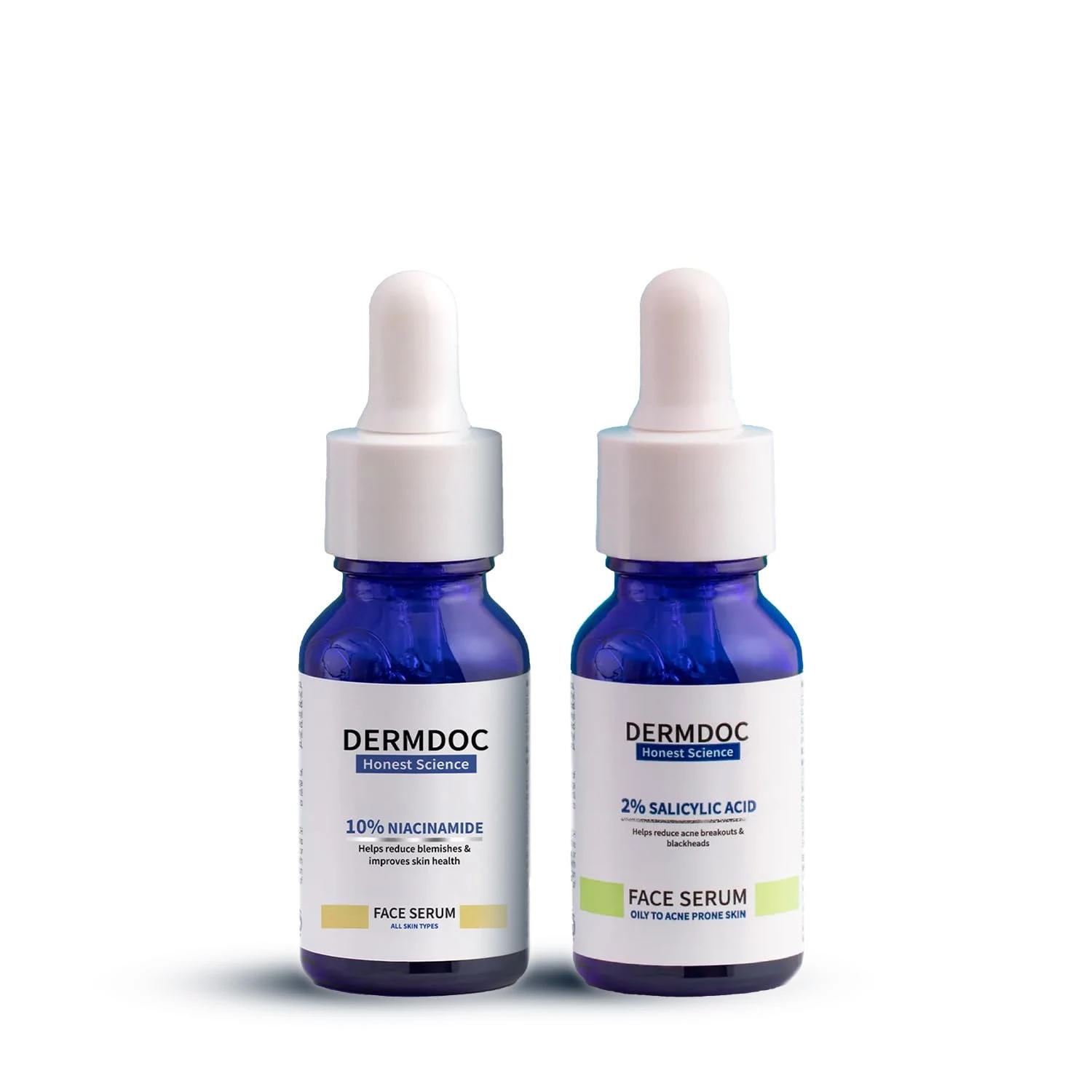Dermdoc 10% Niacinamide Face Serum (15 ml) & 2% Salicylic Acid Face Serum (15 ml) Dermdoc 10% Niacinamide Face Serum (15 ml) & 2% Salicylic Acid Face Serum (15 ml)-Pack Size-Combo of 2