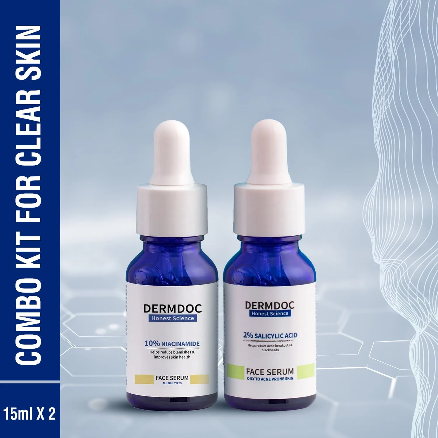 Dermdoc 10% Niacinamide Face Serum (15 ml) & 2% Salicylic Acid Face Serum (15 ml) - Image 2