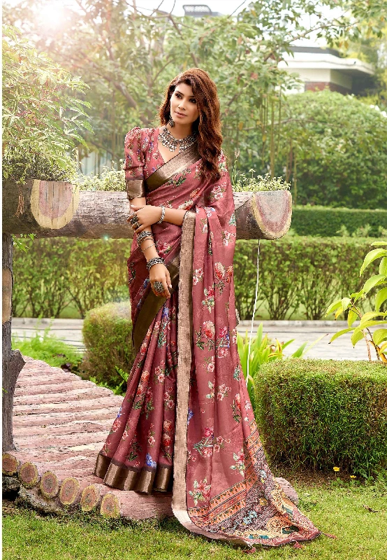 Designer Party Wear Heavy Tussar Ghicha Silk Saree (181445)