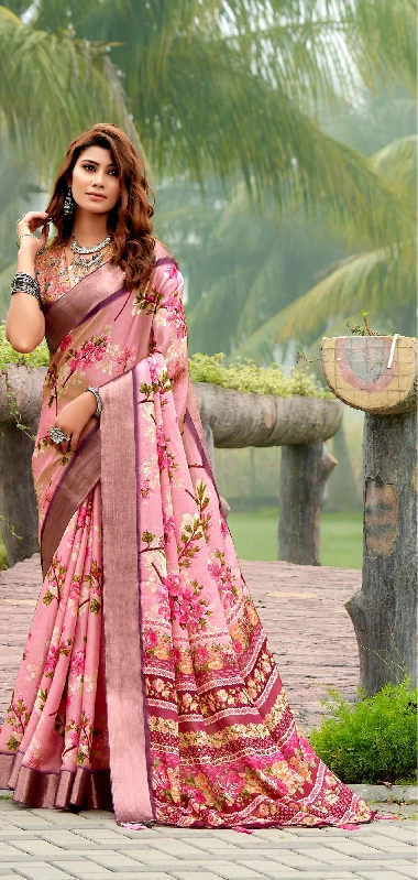 Designer Party Wear Heavy Tussar Ghicha Silk Saree (181451)