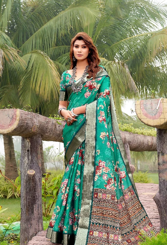 Designer Party Wear Heavy Tussar Ghicha Silk Saree (181455)