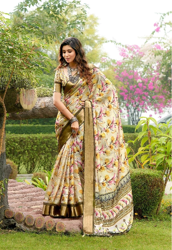 Designer Party Wear Heavy Tussar Ghicha Silk Saree (181456)