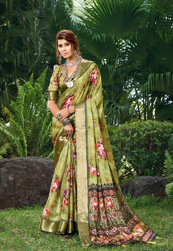Designer Party Wear Heavy Tussar Ghicha Silk Saree (181463)
