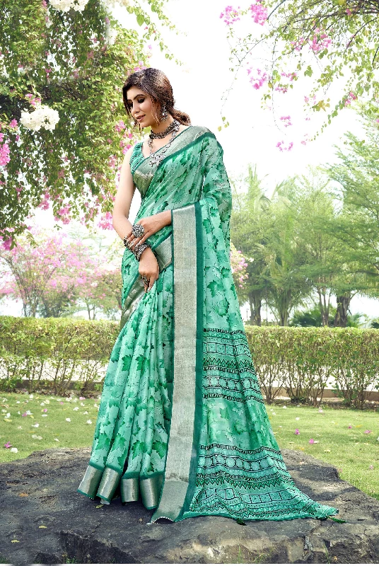 Designer Party Wear Heavy Tussar Ghicha Silk Saree (181465) - Image 2