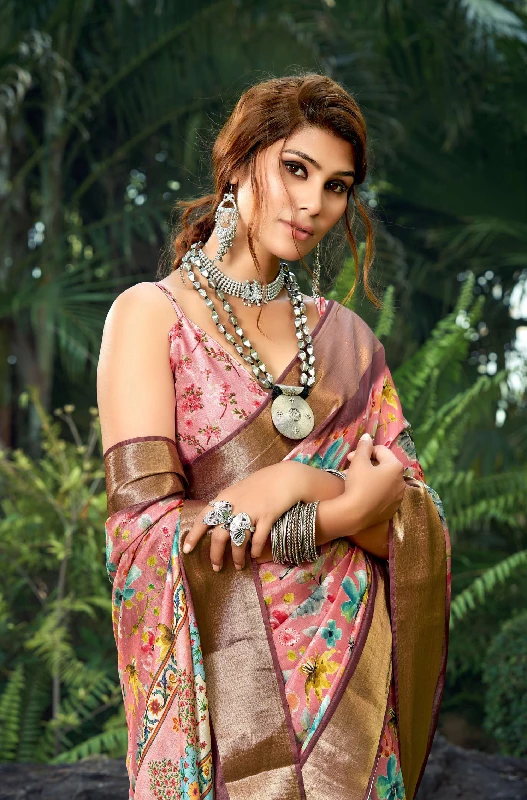 Designer Party Wear Heavy Tussar Ghicha Silk Saree (181466) - Image 2
