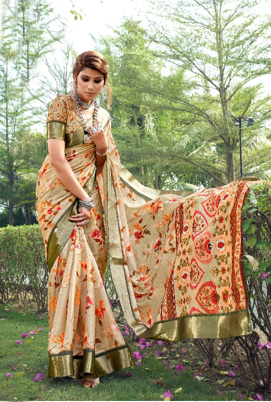 Designer Party Wear Heavy Tussar Ghicha Silk Saree (181467) - Image 2