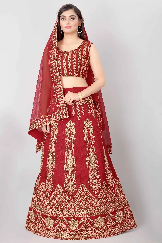 Designer Wedding Wear Heavy Net Lehenga Choli - Image 4