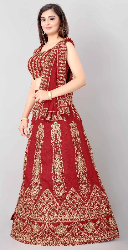 Designer Wedding Wear Heavy Net Lehenga Choli - Image 6