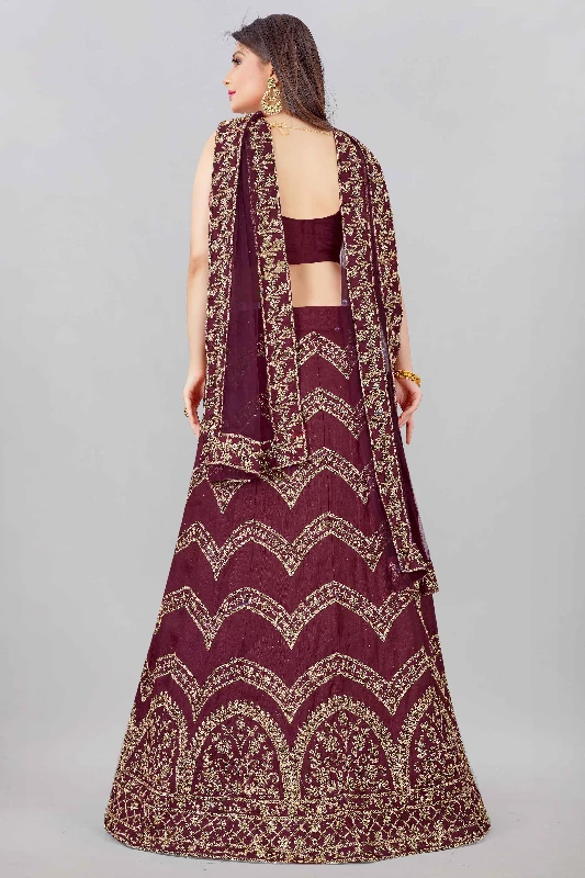 Designer Wedding Wear Heavy Net Lehenga Choli - Image 8
