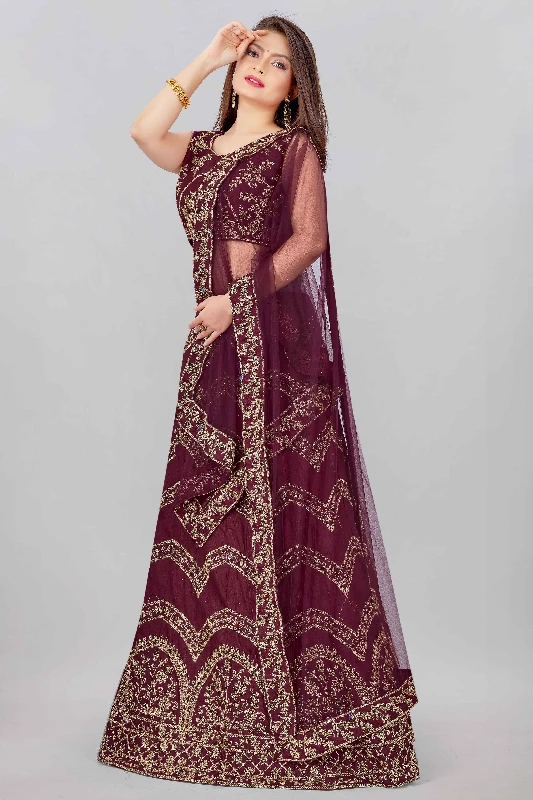 Designer Wedding Wear Heavy Net Lehenga Choli - Image 9