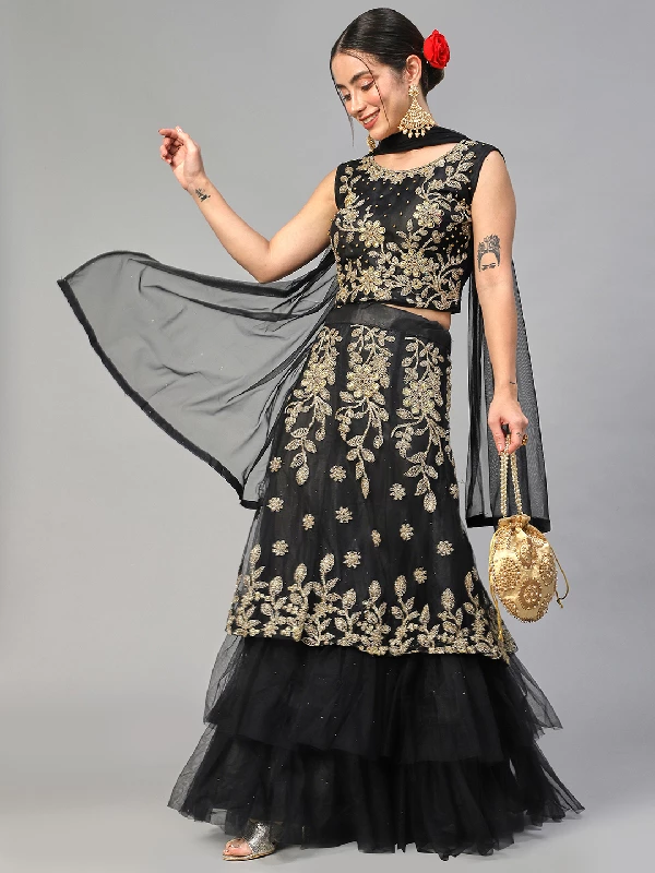 Designer Wedding Wear Heavy Net Lehenga Choli - Image 13