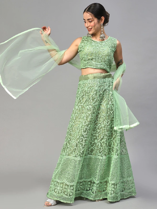 Designer Wedding Wear Heavy Net Lehenga Choli - Image 10