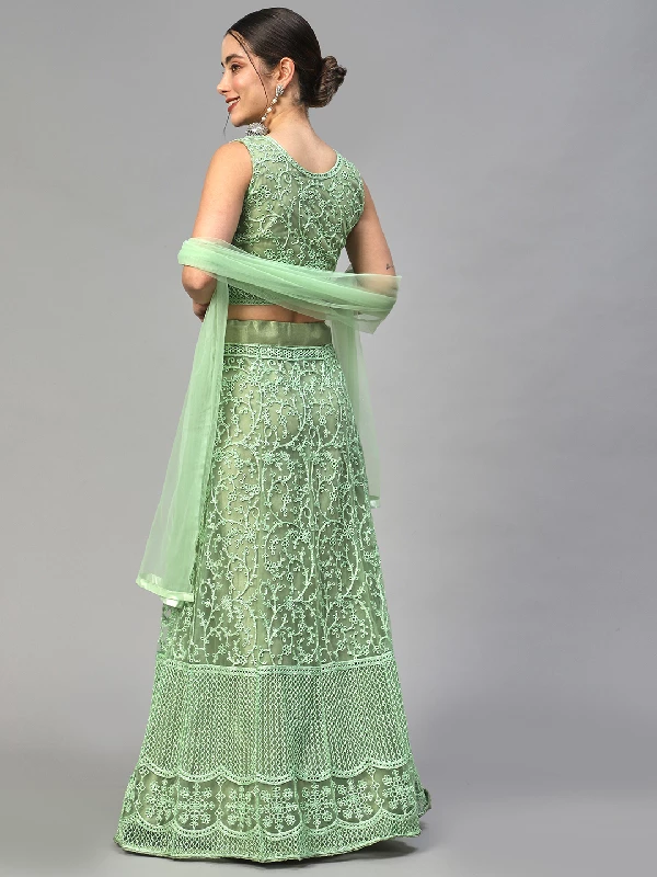 Designer Wedding Wear Heavy Net Lehenga Choli - Image 11