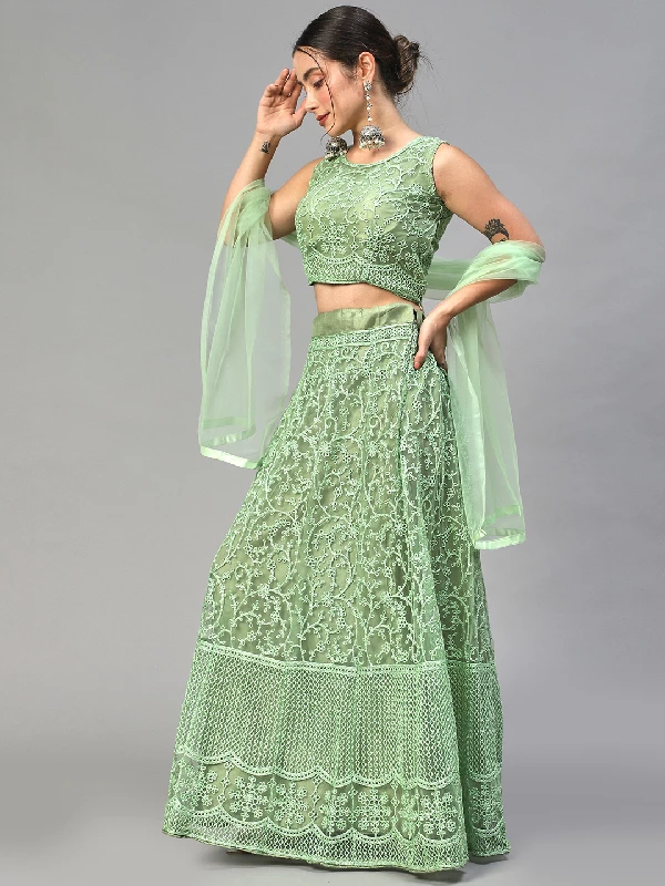 Designer Wedding Wear Heavy Net Lehenga Choli - Image 12