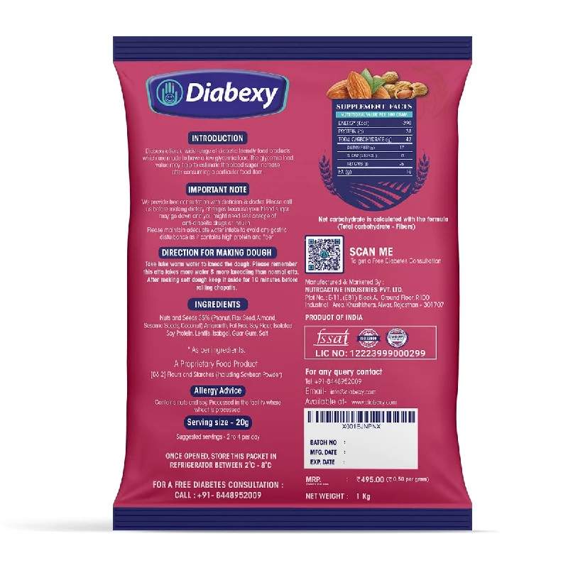 Diabexy Atta Gluten Free Sugar Control for Diabetics - Image 2