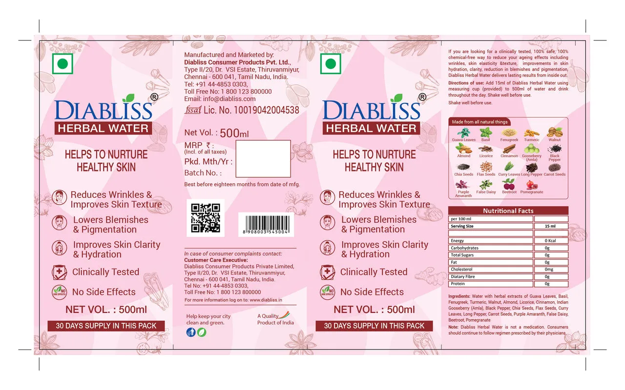 Diabliss Herbal Water For Skin Care - Image 2