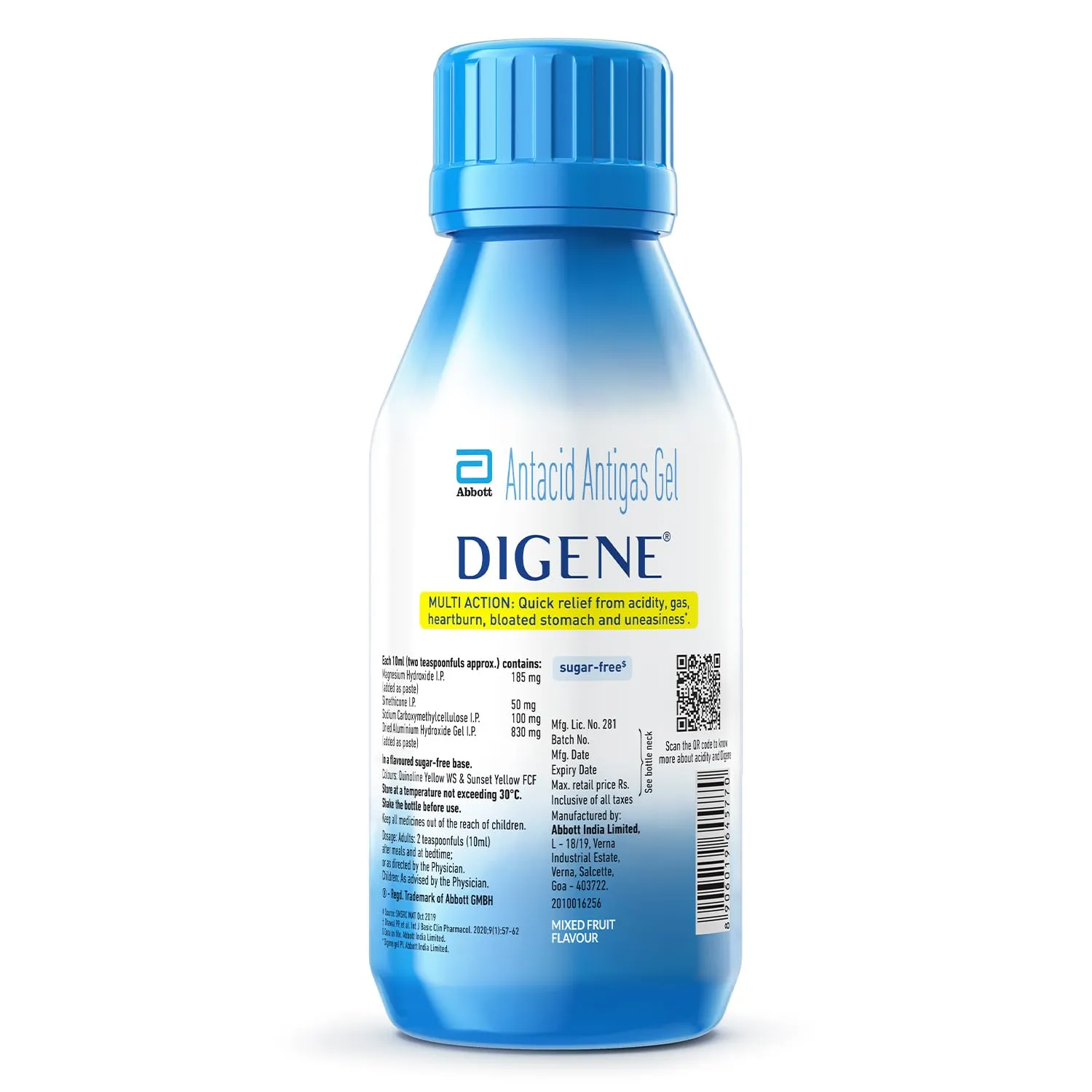 Digene Acidity & Gas Relief Gel - Mixed Fruit Flavour - Image 2