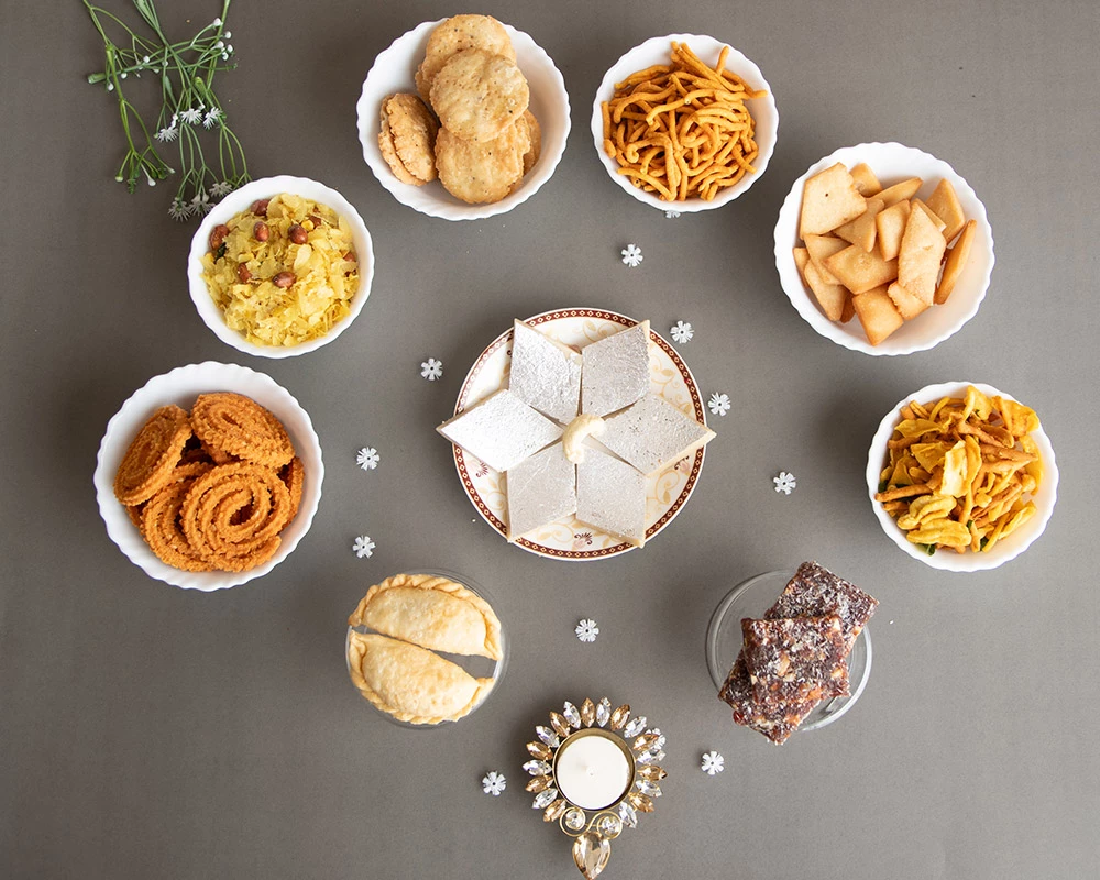 Diwali Special Gujarati Faral Hamper - Image 1