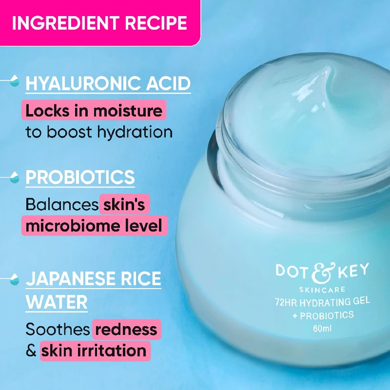 Dot & Key 72HR HYDRATING GEL + Probiotics Moisturizer for Face - Image 5