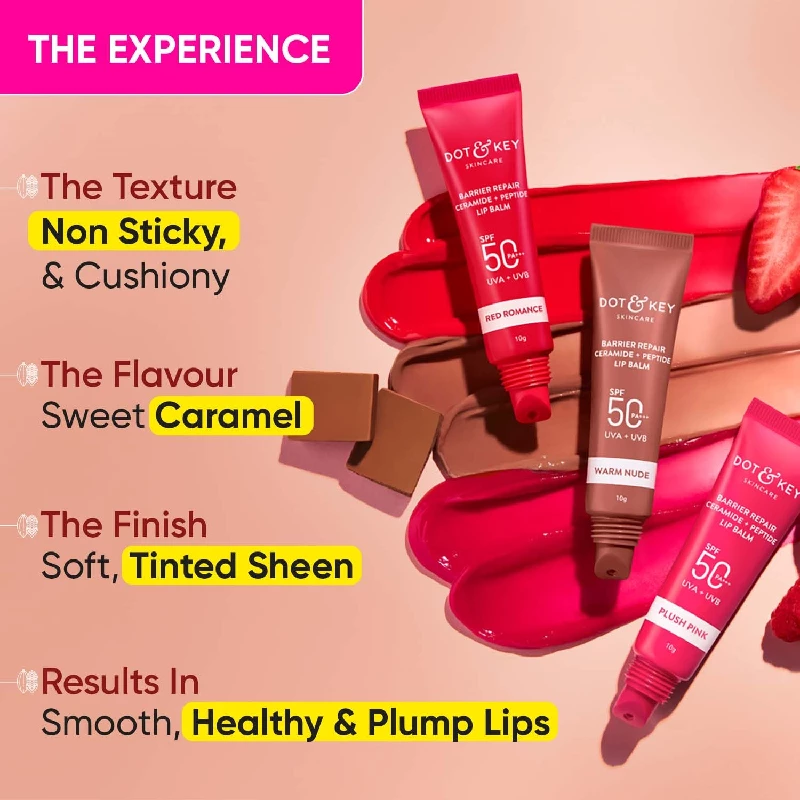 Dot & Key Ceramide & Peptide Barrier Repair Lip Balm SPF 50, PA+++ - Image 5