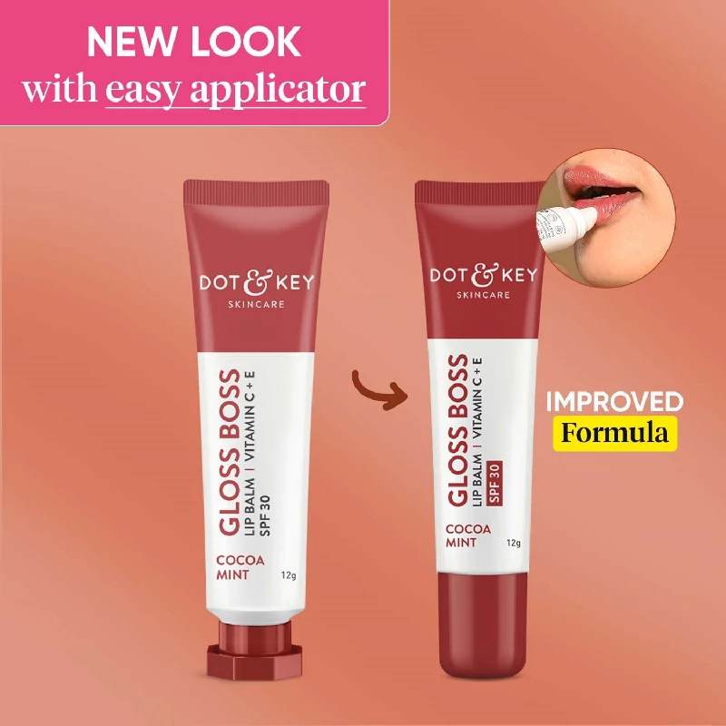 Dot & Key Cocoa Lip Balm with Shea Butter for Naturally Glowing and Hydrated Lips SPF 30 - Image 2
