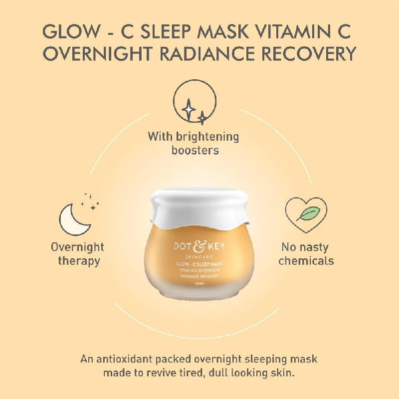 Dot & Key Glow - C Sleep Mask, Vitamin C Overnight Radiance - Image 4