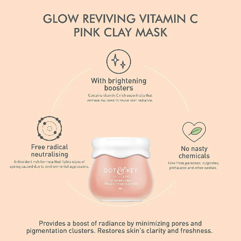 Dot & Key Glow Reviving Vitamin C Pink Clay Mask - Image 5