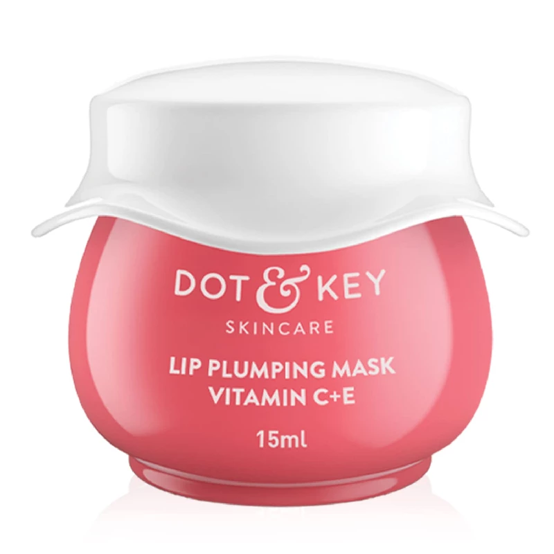 Dot & Key Lip Plumping Mask with Shea Butter & Vitamin C + E for Naturally Glowing Lips Dot & Key Lip Plumping Mask with Shea Butter & Vitamin C + E for Naturally Glowing Lips-Pack Size-15 ml