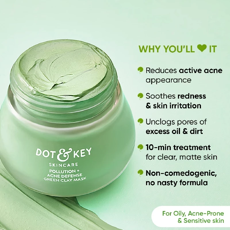 Dot & Key Skin Care Pollution + Acne Defense Green Clay Mask - Image 2