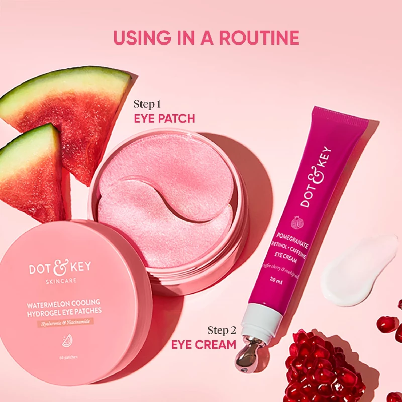 Dot & Key Watermelon Cooling Hydrogel Under Eye Patches for Dark Circles & Puffiness Reduction - Image 6