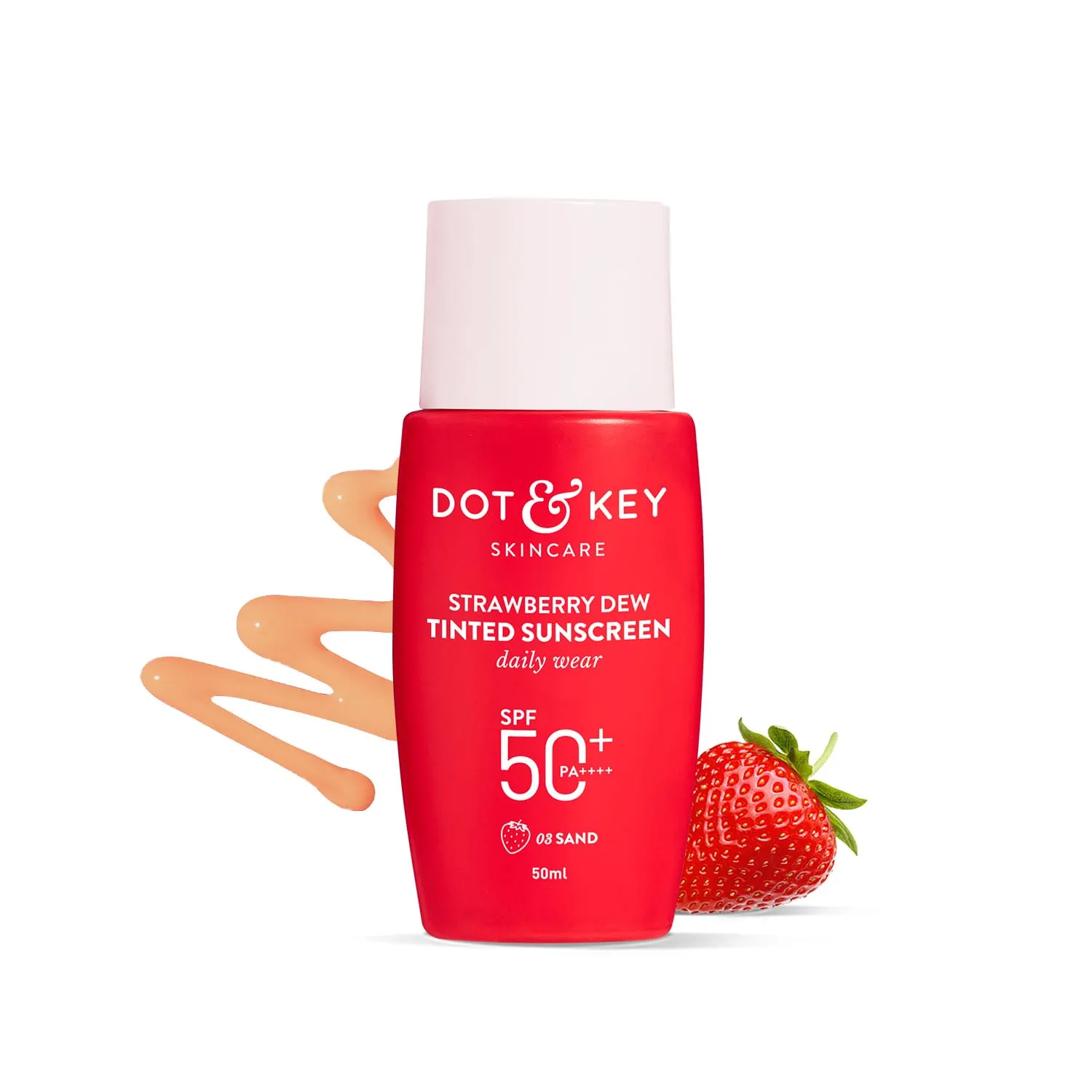 Dot & Key Strawberry Dew Tinted Sunscreen SPF 50+ Pa++++ Sand Dot & Key Strawberry Dew Tinted Sunscreen SPF 50+ Pa++++ Sand-Pack Size-50 ml