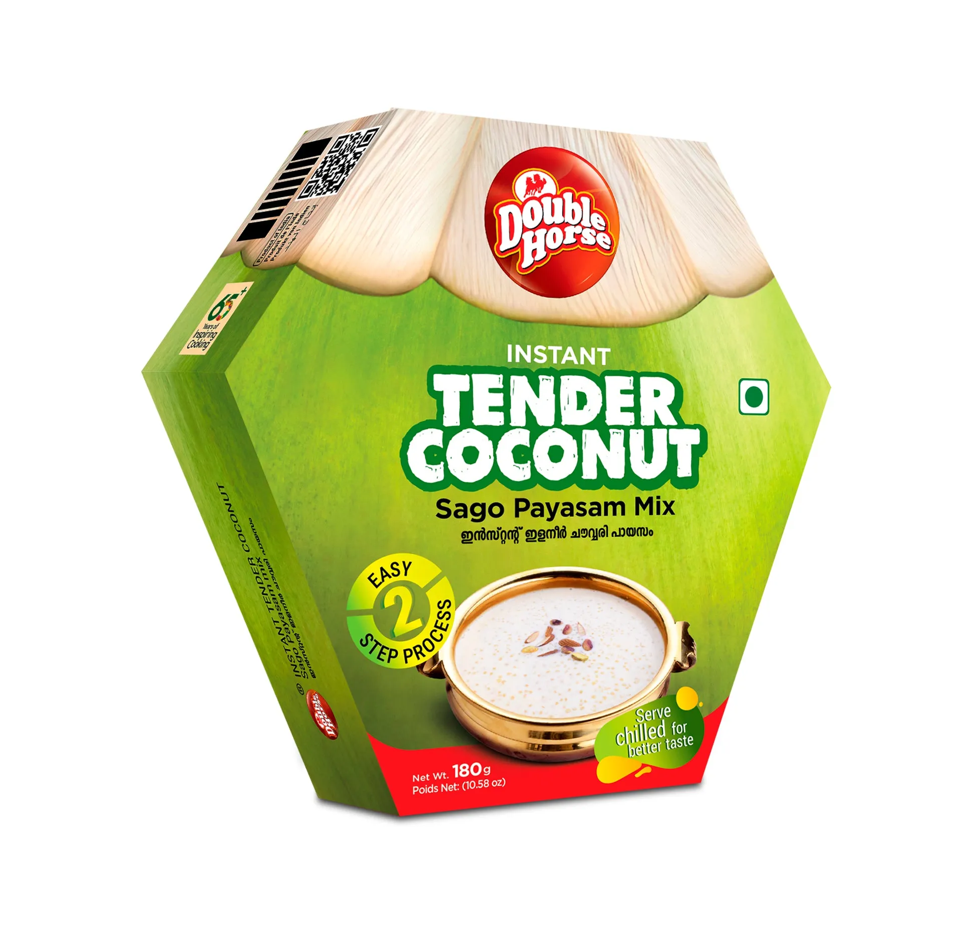 Double Horse Instant Tender Coconut Sago Kheer Mix Double Horse Instant Tender Coconut Sago Kheer Mix-Pack Size-180 g