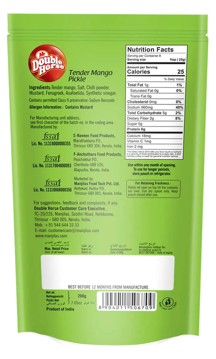 Double Horse Tender Mango Pickle - Image 2