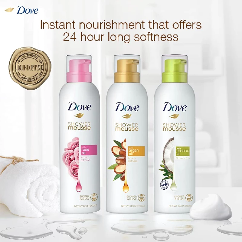 Dove Creamy Shower and Shaving Mousse with Argan Oil - Image 6