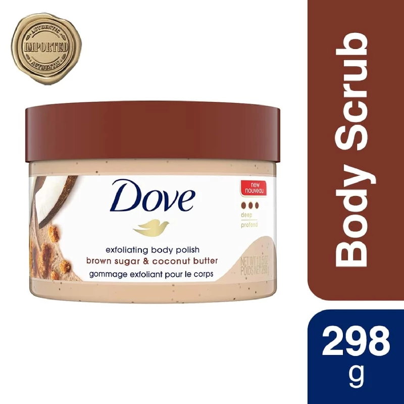 Dove Exfoliating Body Polish Scrub for Dry Skin with Brown Sugar & Coconut Butter - Image 2