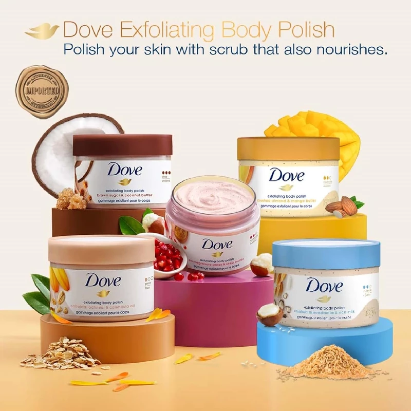Dove Exfoliating Body Polish Scrub for Dry Skin with Brown Sugar & Coconut Butter - Image 8
