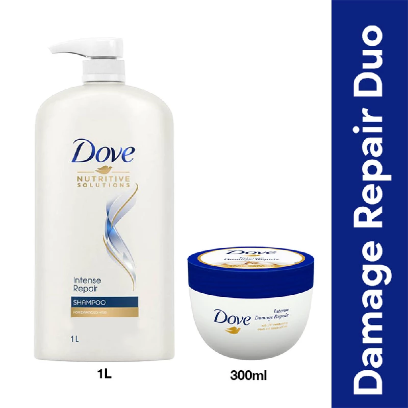 Dove Intense Repair Shampoo + Hair Mask Dove Intense Repair Shampoo + Hair Mask-Pack Size-Combo of 2