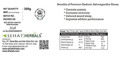 Dr. Talat's Premium Kashmir 100% Pure and Unprocessed Original Kashmir Honey (Ashwagandha Honey) - Image 7