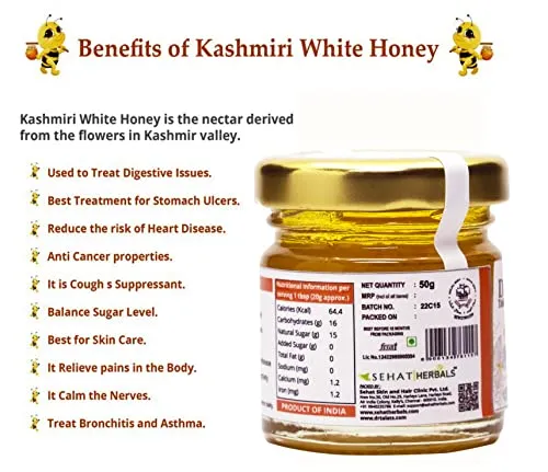 Dr. Talat's Premium Kashmir Honey 100% Pure Raw and Unprocessed Original Kashmir Honey (Acacia Honey) - Image 4