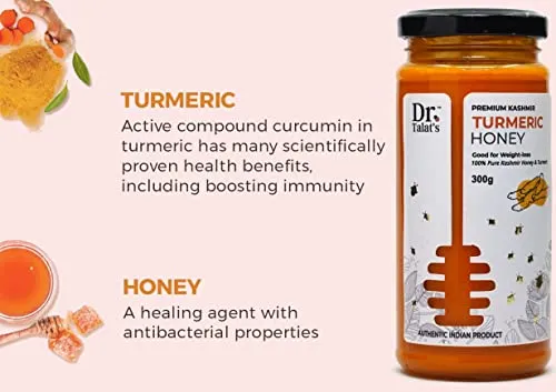Dr. Talat's Premium Turmeric Honey 100% Pure Raw and Unprocessed Original Kashmir Honey (Turmeric Honey) - Image 3